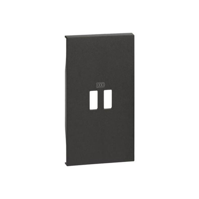 Living Now Plate for Socket Charger 2 Modules Black KG12C