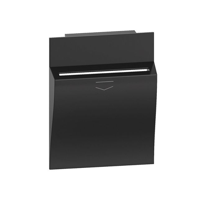 Living Now 2P+E Socket Plate with Lid Black KG04P
