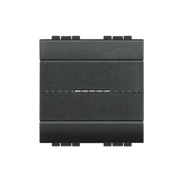 Livinglight Switch 10Α 2 Modules Graphite L4051M2AN