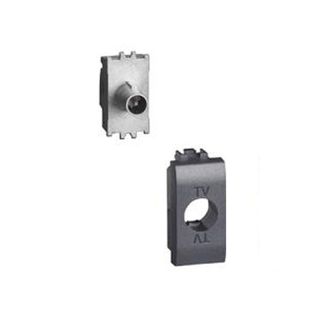 LivingLight Πρίζα TV Τερματική 1 Στοιχείο Γραφίτης L4202P10N