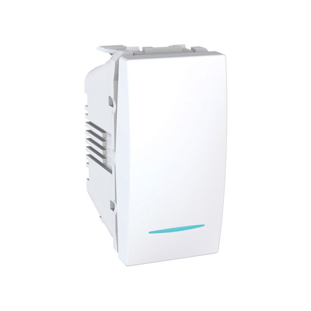 Unica Switch with Indicator Light 1 Module White MGU3.101.18N