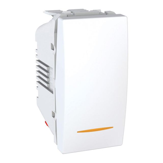 Unica Switch A/R 1 Gang with Indication Light White MGU3.103.18S