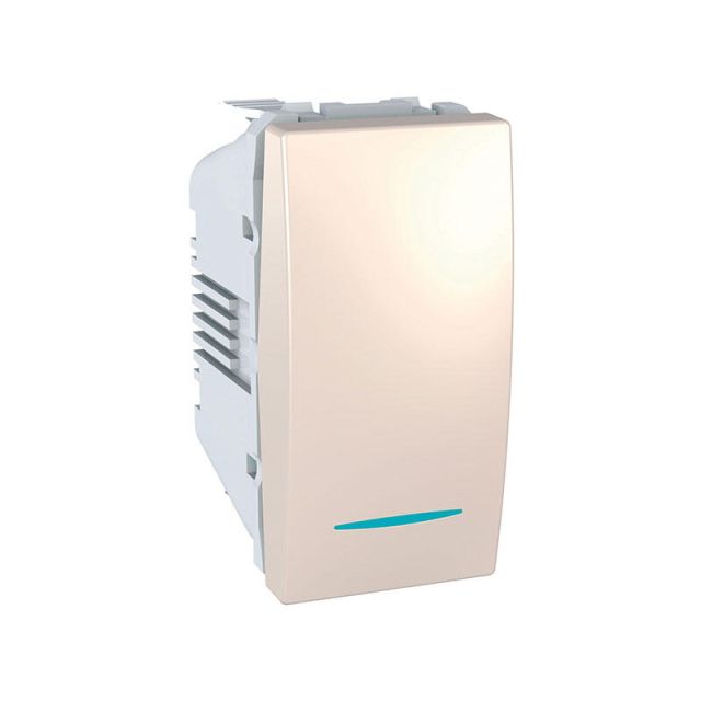 Unica Switch A/R with Indicator Light 1 Module Ivory MGU3.103.25N
