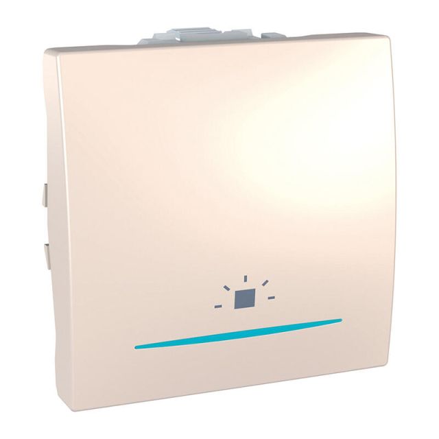 Unica Push Button with Indication Light and Light Symbol Ivory MGU3.206.25LN