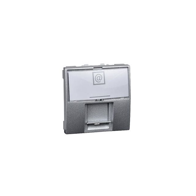Unica Top/Class RJ45 U/UTP CAT6 Lexcom Aluminium MGU3.425.30