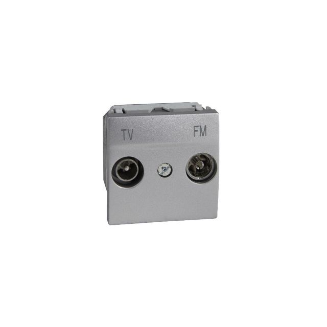 Unica Top/Class TV/RD Socket Intermediate Aluminium MGU3.453.30