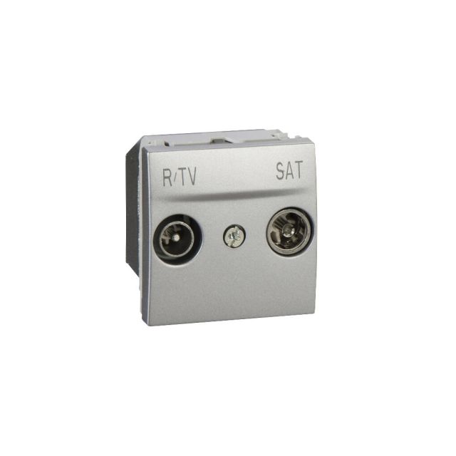 Unica Top/Class TV/RD/SAT Intermediate Socket Aluminium MGU3.456.30