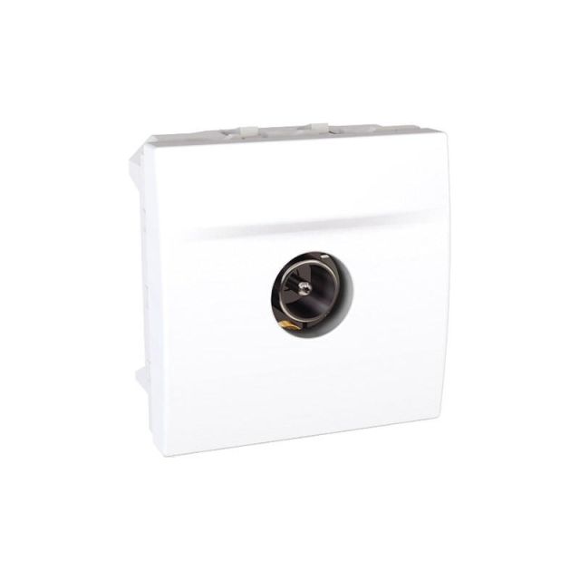 Unica SAT Single Shield Terminal Socket Male White MGU3.464.18
