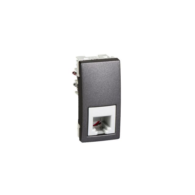 Unica Top/Class Telephone RJ11 Socket Graphite MGU3.490.12