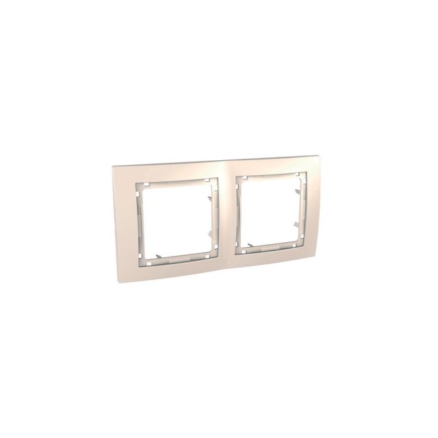 Unica Colors Πλαίσιο 2 Θέσεων Οριζόντιο Ιβουάρ MGU4.004.25