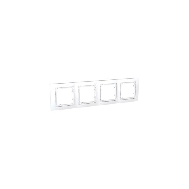 Unica Colors Frame 4 Gangs Horizontal White MGU4.008.18