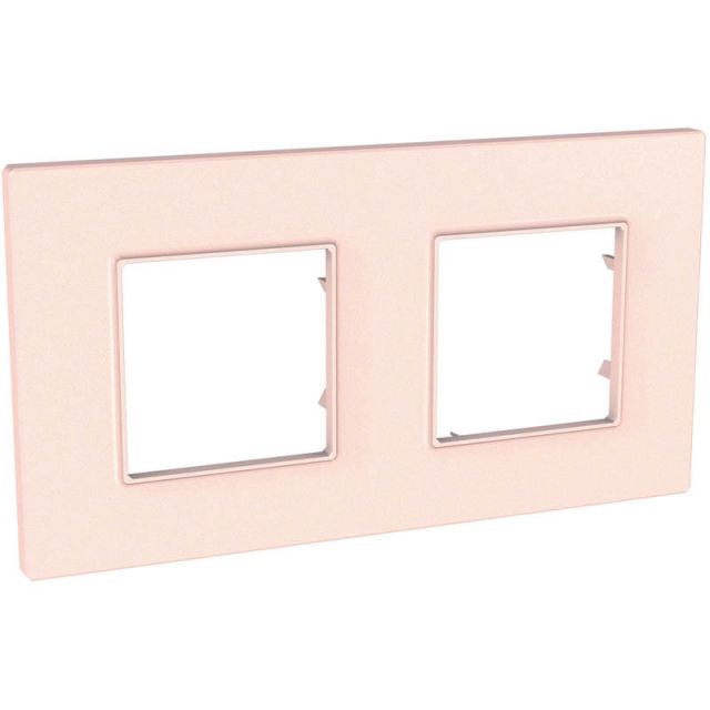 Unica Quadro Pearl Frame 2 Gangs Salmon MGU4.704.37