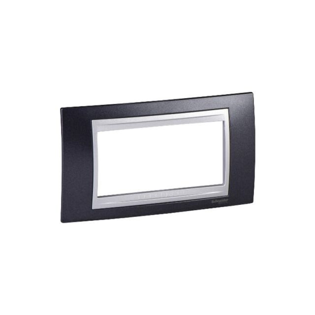 Unica Top Frame 4 Gangs Horizontal Gray/Aluminium MGU66.104.097