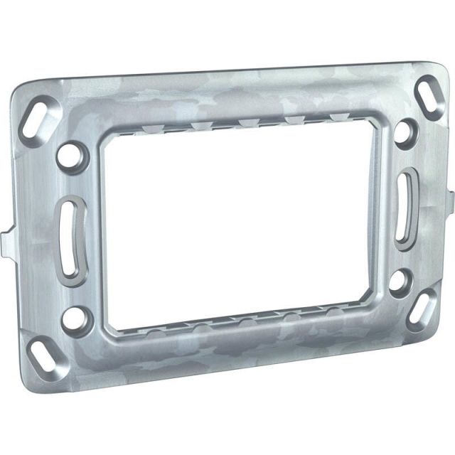 Unica Rectangular Fixing Frame IT 3 Modules 1 Gang Metal MGU7.103