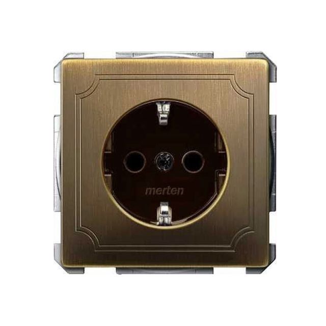 Merten Antique Πρίζα Σούκο Ασφαλείας Οξυντέ MTN2300-4143