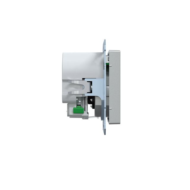 Merten M-Plan Safety Socket Schuko 2xUSB Aluminium MTN2366-0460