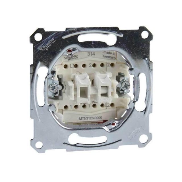 Merten Μηχανισμός Διακόπτη Διπλού Αλέ-Ρετούρ MTN3126-0000