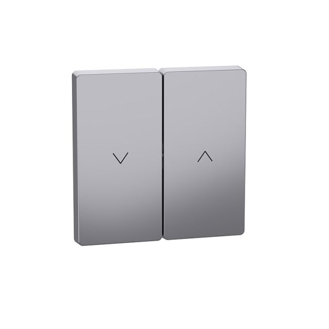 Merten D Πλακίδιο Διπλό Ρολών Ατσάλι MTN3855 6036