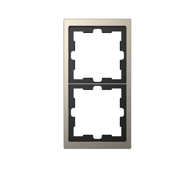 Merten D-Life Cover Frame 2 Gangs Nickel MTN4020-6550