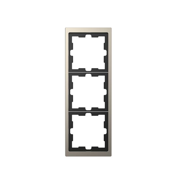 Merten D-Life Frame 3 Gangs Nickel MTN4030-6550