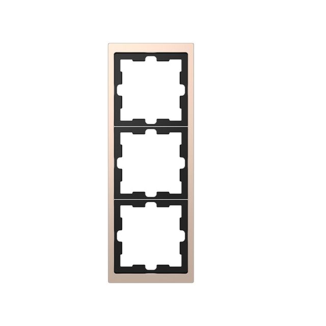 Merten D Frame 3 Gangs Champagne MTN4030-6551