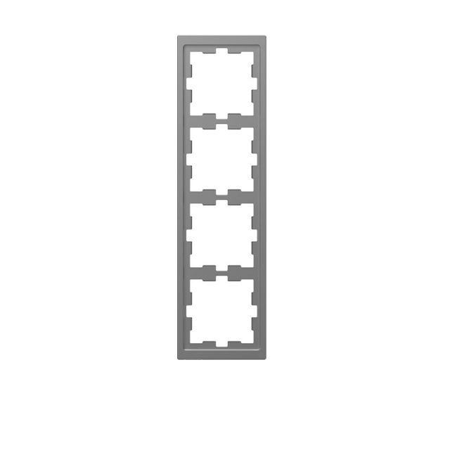 Merten D-Life Frame 4 Gangs Steel MTN4040-6536