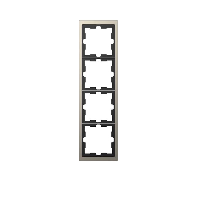 Merten D-Life Frame 4 Gangs Nickel MTN4040-6550