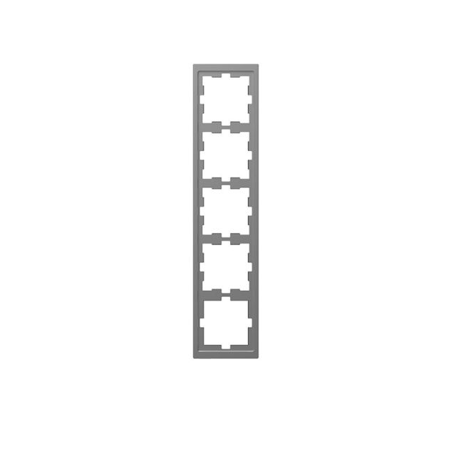 Merten D-Life Frame 5 Gangs Steel MTN4050-6536