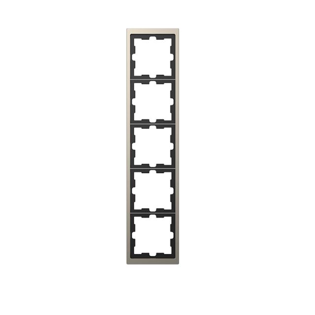 Merten D-Life Frame 5 Gangs Nickel MTN4050-6550