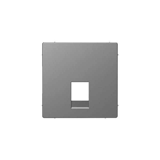 Merten System Design RJ11-RJ12 Plate Stainless Steel MTN4215-6036