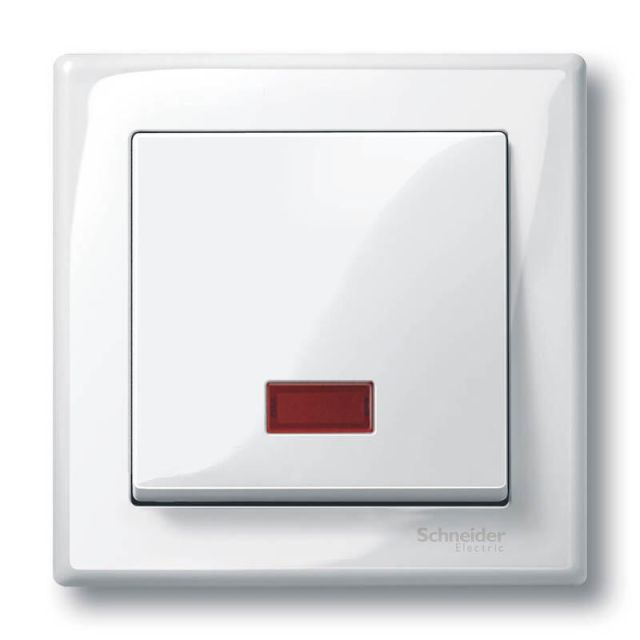 Merten M Push Button Plate for Indicator with Symbol White MTN432819