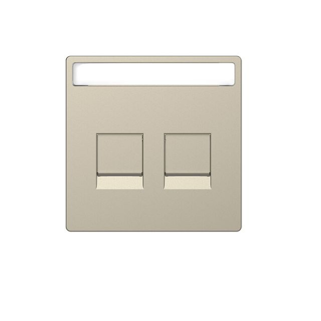 Merten D Plate 2xRJ45 Modular Sahara MTN4564-6033