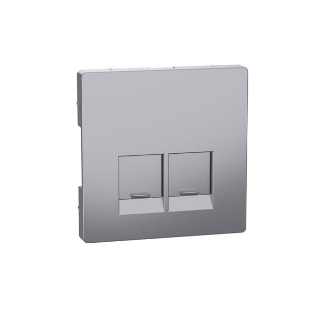Merten D Plate 2xRJ45 Steel MTN4572-6036