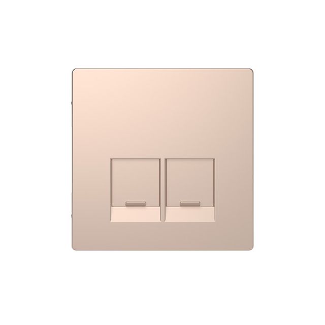 Merten D Plate 2xRJ45 Champagne MTN4572-6051