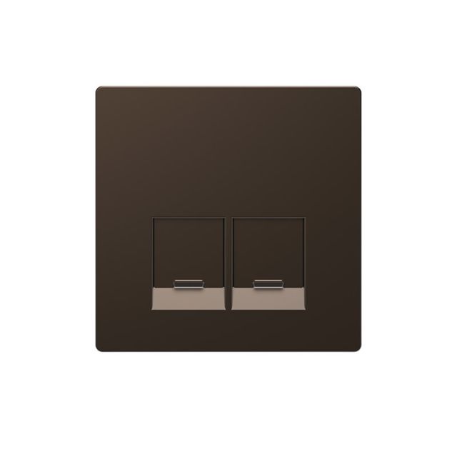 Merten D Plate 2xRJ45 Mocca MTN4572-6052