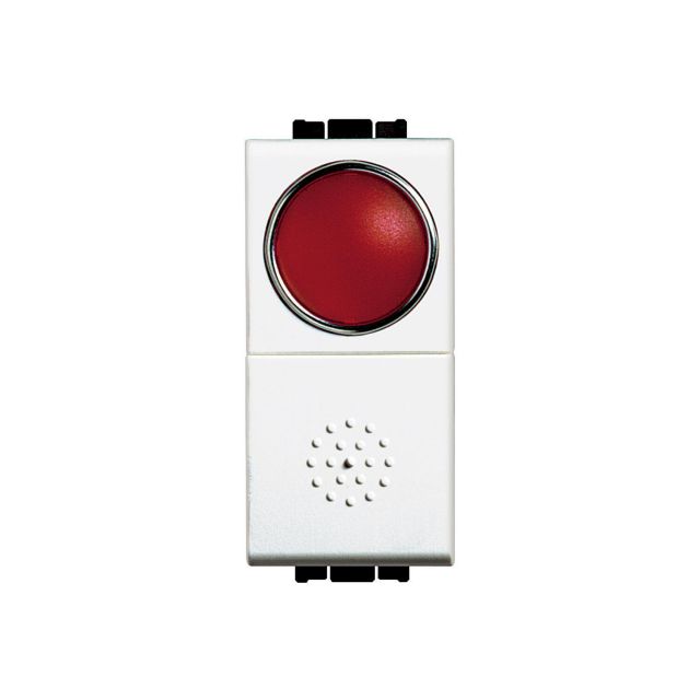 Livinglight Push Button Red Indicator 1 Module White N4038R