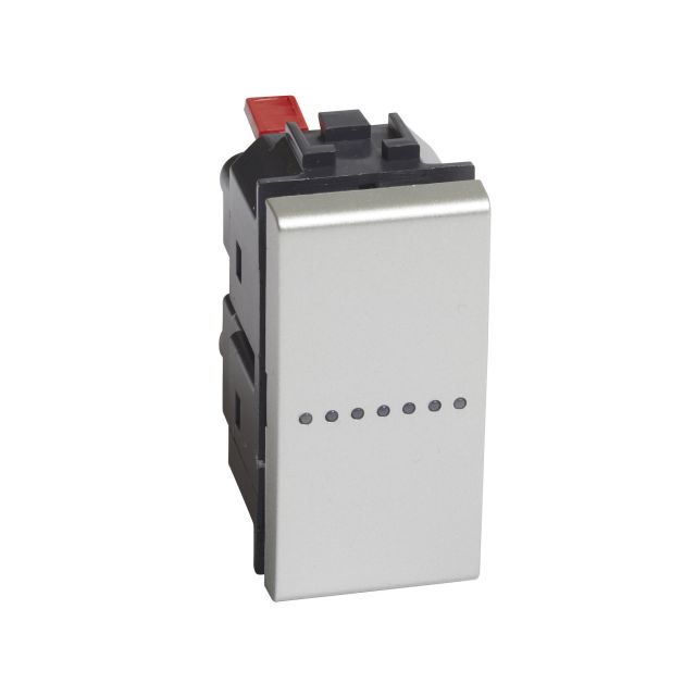 Livinglight Switch A/R 10Α 1 Module Aluminium NT4053AN