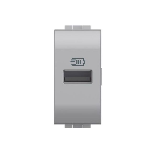 LivingLight Usb Socket A 1 Module Aluminium Tech NT4191A