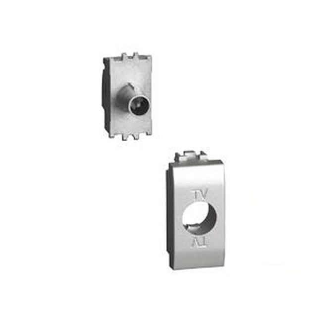 LivingLight Πρίζα TV Τερματική 1 Στοιχείο Αλουμίνιο NT4202P10N