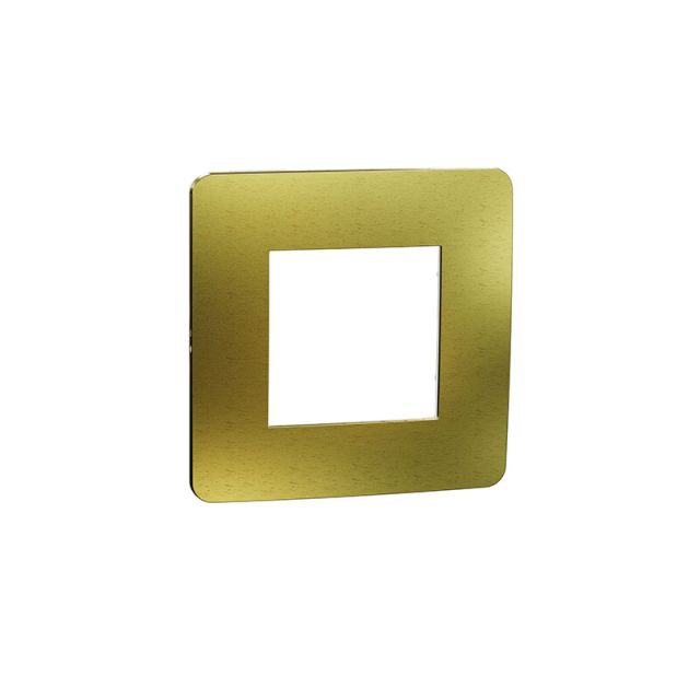 New Unica Cover Frame 1 Gang Gold Studio Metal NU280259M