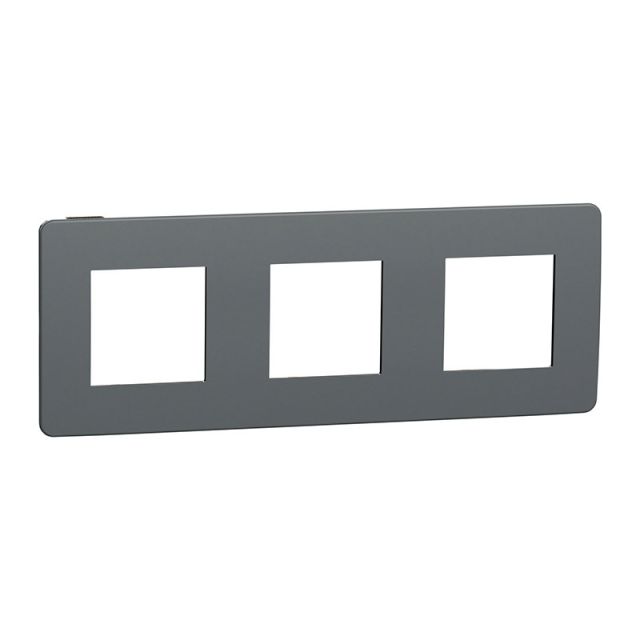 New Unica Frame 3 Gangs Dark Gray NU280622