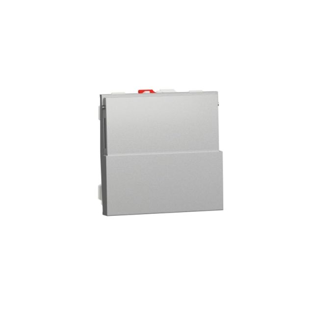 New Unica Push-Button with Label Holder Aluminium NU324630