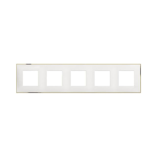 Classia Πλαίσιο 5 Θέσεων Λευκό-Χρώμιο R4802M5WR