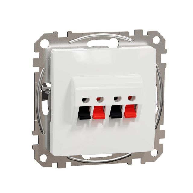 Sedna Design & Elements Πρίζα Ηχείων Διπλή Λευκή SDD111411