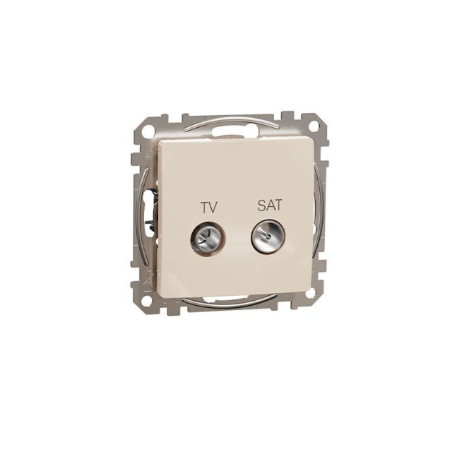 Sedna Design & Elements Πρίζα TV SAT Τερματική 4DB Μπεζ SDD112471S