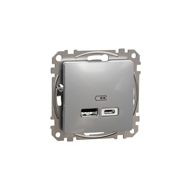 Sedna Design & Elements USB Φορτιστής A+C 2.4A Αλουμίνιο SDD113402