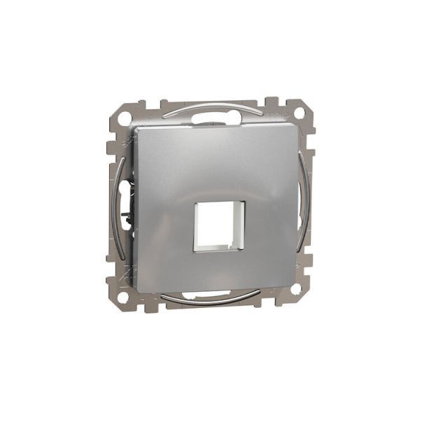 Sedna Design & Elements Center Plate Adaptor for RJ45-HDMI-VGA Aluminium SDD113421