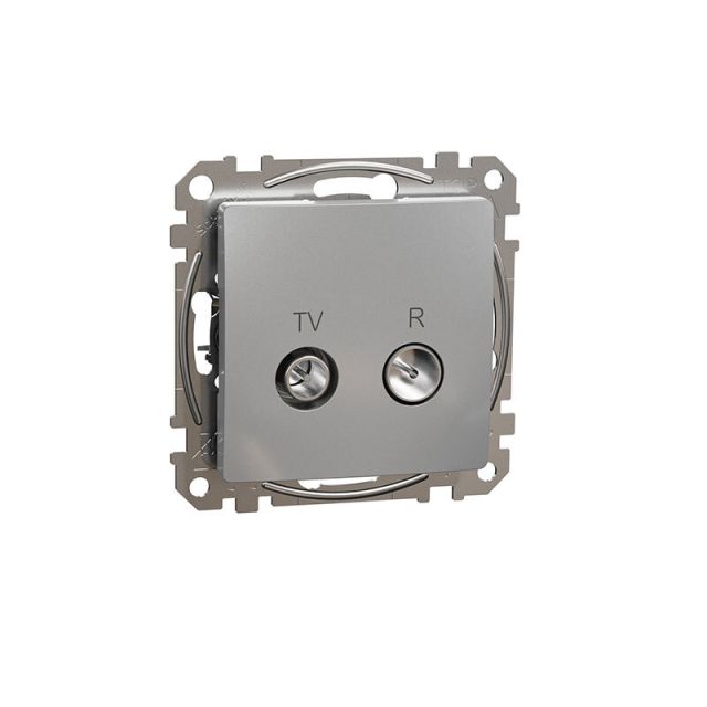 Sedna Design & Elements Terminal Socket TV/R Aluminium SDD113471R