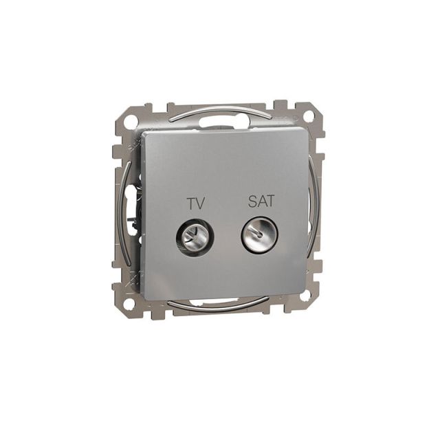 Sedna Design & Elements TV SAT Terminal Socket 4DB Aluminium SDD113471S