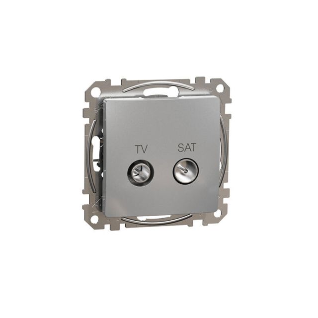 Sedna Design & Elements TV SAT Transit Socket 10DB Aluminium SDD113478S